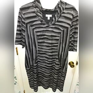 Gray/Black Elbow Sleeve Dress or Tunic